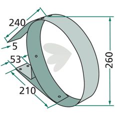 Pick-up bøjle 7-160118, ideel til at øge effektiviteten ved indsamling af hø og andet materiale.