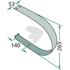 Holdbar pick-up bøjle 37020, perfekt til landbrugets indsamlingsbehov.