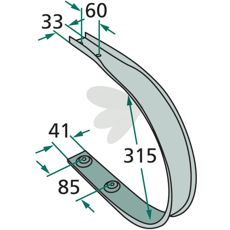 Fastgør lasten med pick-up bøjle 126500280, en uundværlig komponent til effektiv transport.