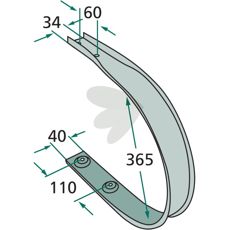 Pick-up bøjle 938150.1 til effektiv indsamling af hø og roer.