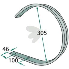 Pick-up bøjle 02-046761, en vigtig del for effektiv transport og læsning af traktorer.