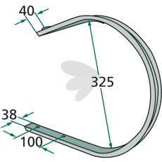 Pick-up bøjle 02-127737, optimalt valg for sikker og stabil læsning af landbrugsudstyr.