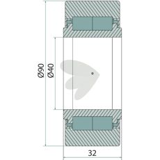 Støtterulle med diameter 90 mm, ideel til smalle områder.