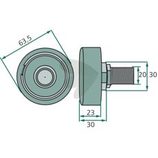 Kolvleje 450310, som garanterer effektiv drift af motorer på traktorer.
