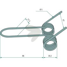 Fjeder 86642329, en vigtig del for maskinens præcision.