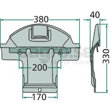 Slæbesko 882404170100, pålidelig og holdbar til markarbejde.