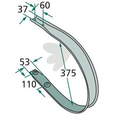 Venstre skraber, model 938163.0, perfekt til effektiv rengøring.