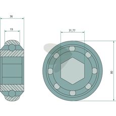 Højkvalitets leje AE46606 til landbrug og maskinudstyr.