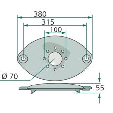 Holdbar tallerken B2280886, perfekt til både landbrug og byggesektoren.