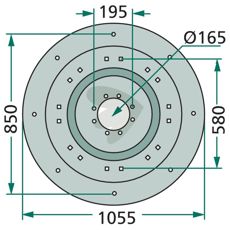 Robust skive ET-0203K0, perfekt til tunge landbrugsapplikationer.