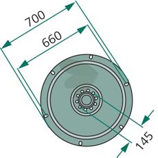 Støtteskive EU-3K0, perfekt til effektiv maskinydelse.