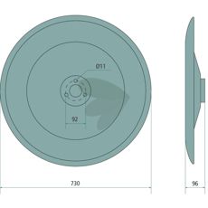 Glidetallerken GT-0332K0, perfekt til høj effektivitet i markarbejde.