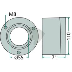 Kvalitetspublicering af nav til glidetallerken GT-60, tilfreds brug.