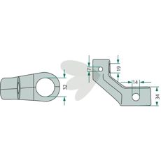 Styrestang K8009770, ideel til effektiv manøvrering af forskellige maskiner.