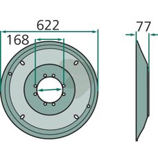 Højkvalitets plade MC054K0 til effektiv jordforbedring og pløjning.