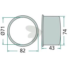 Flanget bøsning RT-120 er ideel til at sikre langvarig ydeevne.