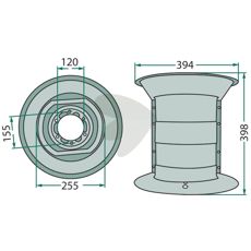 Knivtromle som giver effektiv skæring til landbrugsmaskiner.