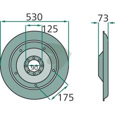 Glideskive XD-442, tilbyder høj ydeevne til landbrugsmaskiner.