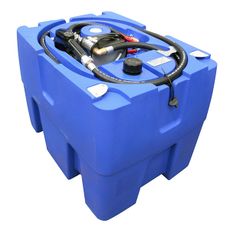 Mobil dieseltank på 220l, praktisk til brændstofpåfyldning uden låg.