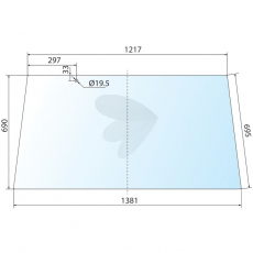 Bagrude til Fendt 306, designet for at sikre optimal dybdesyn.