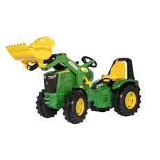 Premium John Deere 8400R med læsser, til børn der drømmer om farming.