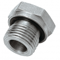 Lige adapter 1/2 M x 1/4 F BSP, mål L=24 for glat rørforbindelse.