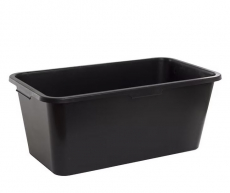 Rektangulær plastbalje 55L fra Willab, perfekt til opbevaring og transport.