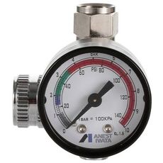 Strypventil med manometer, sikrer korrekt overvågning af tryk og flow.