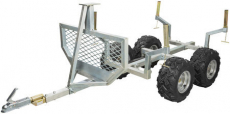 Tømmerboggie til ATV med kapacitet op til 1000 kg, robust og effektiv.