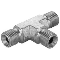 T-Nippel Bsp 3/8 med tre udvendige forbindelser, til hurtig og nem installation.