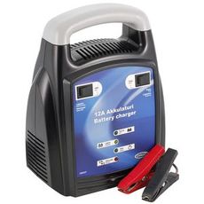 Automatisk 12V batterioplader med 12A til effektiv opladning af batterier.