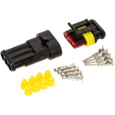 3-polet Superseal kontaktbord 12/24V, beskyttet mod vejr og skidt.