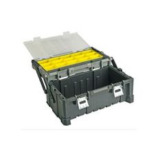 Praktisk værktøjskasse med rum, mål 57x30x17cm.