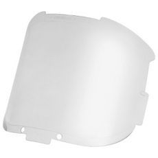 Klart visir, der tilbyder fuldt synsfelt og ansigtsbeskyttelse.