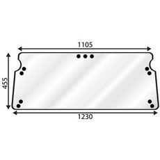 Bagrude øvre til Ford Q-Kabine, designet for at give god sigt og beskyttelse.