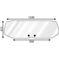 Bagrude nedre til Ford Q-Kabine Mkii Mkiii, perfekt til at erstatte beskadiget rude.