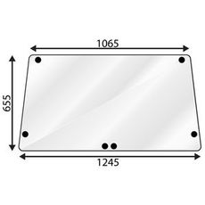 Bagrude til Ford 3230-4830, designet til klart udsyn og god holdbarhed.