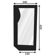 Nedre synsrude for NH Venstre 82001923, sikker og holdbar.