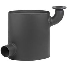 Sort lyddæmper til NH og Fiat, stille og effektiv.