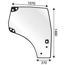 Højre dørglas til Nh Case, ideel til reparation eller udskiftning.
