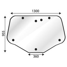 Bagrude nederst til NH Case Tsa Mxu, forbedrer udsynet i dit arbejde.
