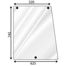 Siderude til Ford traktorer, model 10/85, passer Mk2 og Mk3.
