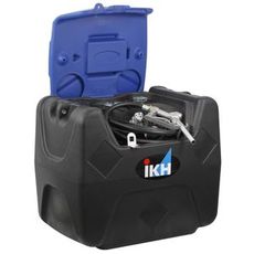 250L plastbrændstoftank IBC, 12-24V, til både opbevaring og transport.