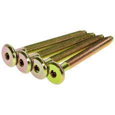 Unbrakoskrue M6X60 af messing, 4-pak med høj kvalitet til forskellige anvendelser.