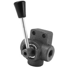 Åben trevejsventil 3/8" max 38 l/min, perfekt til kontrolleret hydraulikflowhåndtering.