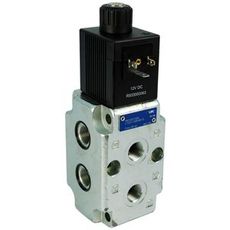 Vælgerventil 6/2, 3/8" 12V til sikker kontrol af hydrauliske systemer.