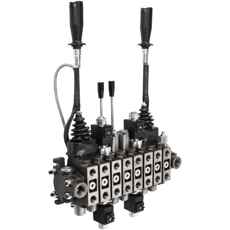 Lasterventil 70L med elektrisk joystick, effektiv styring til tunge laster.