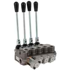 4-sektions hydraulikventil 3/8" med 35 l/min kapacitet, designet til avancerede anvendelser.