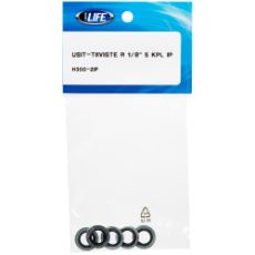 Gummistålskive R 1/8", 5-pak, ideel for tætning og små projekter.