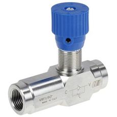 Strygeventil 1/4" med kapacitet på 15 l/min, ideel til små systemer og applikationer.